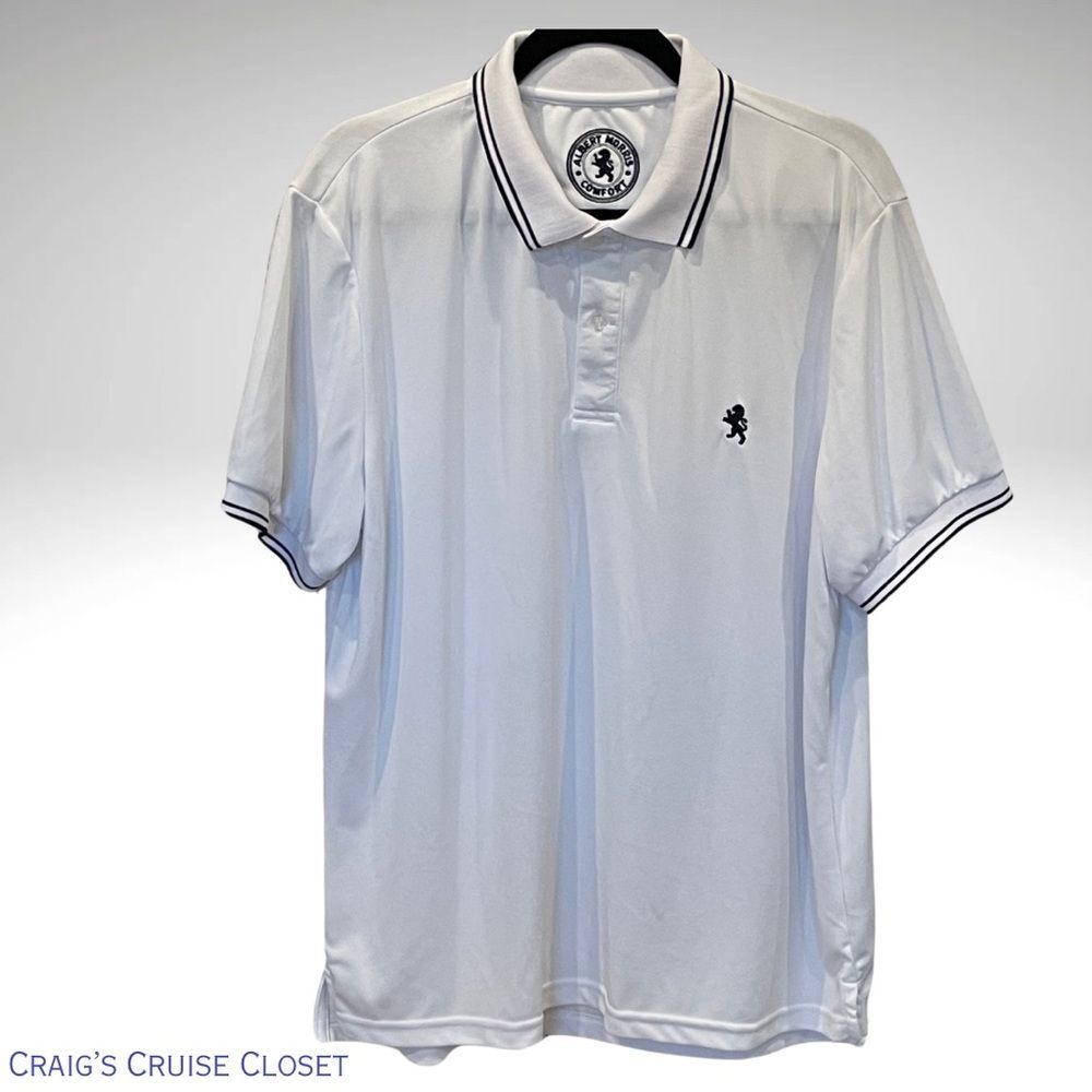 White Polo Shirt with Classic Design and Embroidered Logo